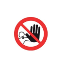 GRAFOPLAST SRL - GRALA36010F1 VIETATO L ACCESSO VINIL AD.D=104MM 4PZ/F