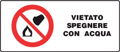 GRAFOPLAST SRL - GRALA41040F1 VIETATO USARE ACQUA ...VINYL AD 70X30 18