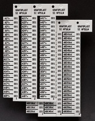 GRAFOPLAST SRL - GRASIHF50LW TESSERA A BANDIERA WEID 6X5 MM 960 PZ