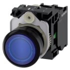 SIEMENS - SIE3SU11030AB501BA0 PULS.LUM.PIATTO BLU LED 110V AC 1NA