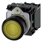 SIEMENS - SIE3SU11060AB301BA0 PULS.LUM.PIATTO GIALLO LED 230V AC 1NA