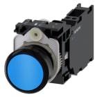 SIEMENS - SIE3SU11000AB503FA0 PULS.PIATTO MOMENT.PLAST.BLU 1NO+1NC MOL