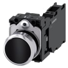 SIEMENS - SIE3SU11500AB103FA0 PULS.PIATTO MOMENT.MET.NERO 1NO+1NC MOLL