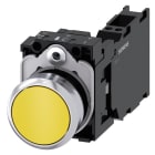 SIEMENS - SIE3SU11500AB303FA0 PULS.PIATTO MOMENT.MET.GIAL 1NO+1NC MOLL