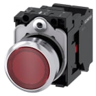 SIEMENS - SIE3SU11530AB203CA0 PULS.LUM.PIATTO ROSSO MOLLA 110V AC 1NC