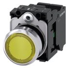 SIEMENS - SIE3SU11560AB303BA0 PULS.LUM.PIATTO GIALLO MOLLA 230V AC 1NA