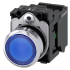 SIEMENS - SIE3SU11520AB503BA0 PULS.LUM.PIATTO BLU MOLLA LED 24V UC 1NA