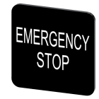 SIEMENS - SIE3SU19000AF160DA0 TARGH.ADES.NERA 22X22MM SCRIT.EMERG.STOP