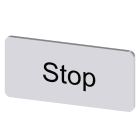 SIEMENS - SIE3SU19000AC810DS0 TARGH.ADES. ARG. 12,5X27MM SCRIT. STOP