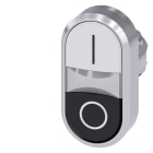 SIEMENS - SIE3SU10513AB610AK0 PULS.LUM.DOPPIO PIATTO BIANCO-NERO I-O