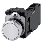 SIEMENS - SIE3SU11500AB601FA0 PULS.PIATTO MOMENT.MET.BIANC 1NO+1NC VIT