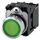 SIEMENS - SIE3SU11530AB401BA0 PULS.LUM.PIATTO VERDE LED 110V AC 1NA