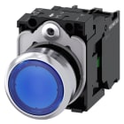 SIEMENS - SIE3SU11560AB501BA0 PULS.LUM.PIATTO BLU LED 230V AC 1NA