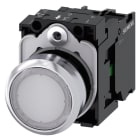 SIEMENS - SIE3SU11530AB601BA0 PULS.LUM.PIATTO BIANCO LED 110V AC 1NA