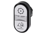 SIEMENS - SIE3SU10013AB660AP0 PULS.LUM.DOPPIO PIATTO BIANCO-BIANCO