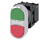 SIEMENS - SIE3SU11583AB421MA0 PULS.DOPP.LUM.MET 1NO1NC LED BIANCO 230V