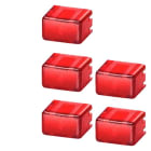 SIEMENS - SIE5TG8061 SET 5 CALOTTE ROSSO TRASP. X 5TE48-5TE58