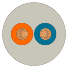 SIEMENS - SIE6XV18128A ENERGY CABLE 2 WIRE SOLD BY THE M