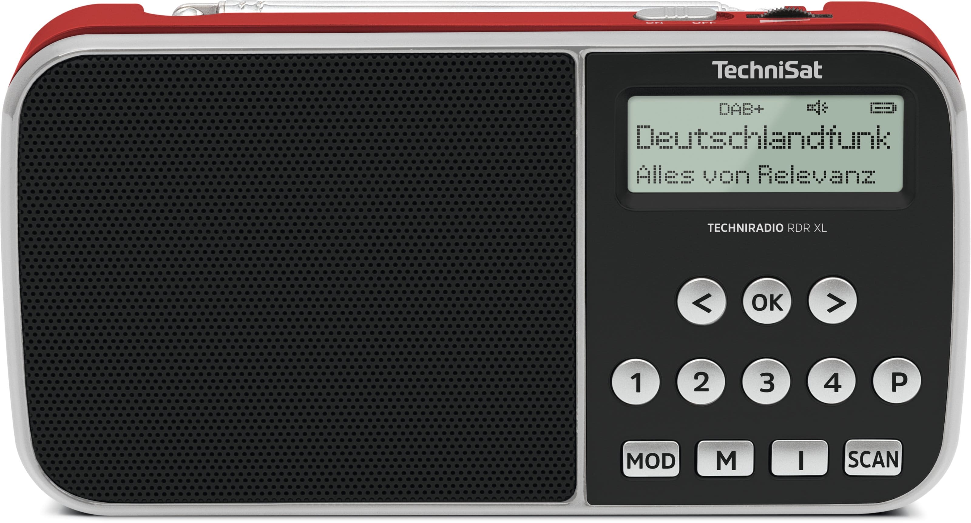 Technisat - TCT0000/3918 Radio tragb. 3W UKW/DAB+ RDS BT Akku rot