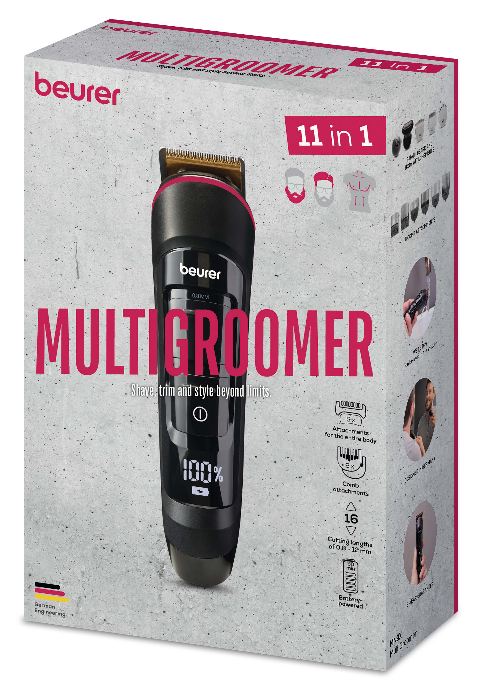 BEURER - BUE10057 Multigroomer Akku/Netz titanbesch.Klinge