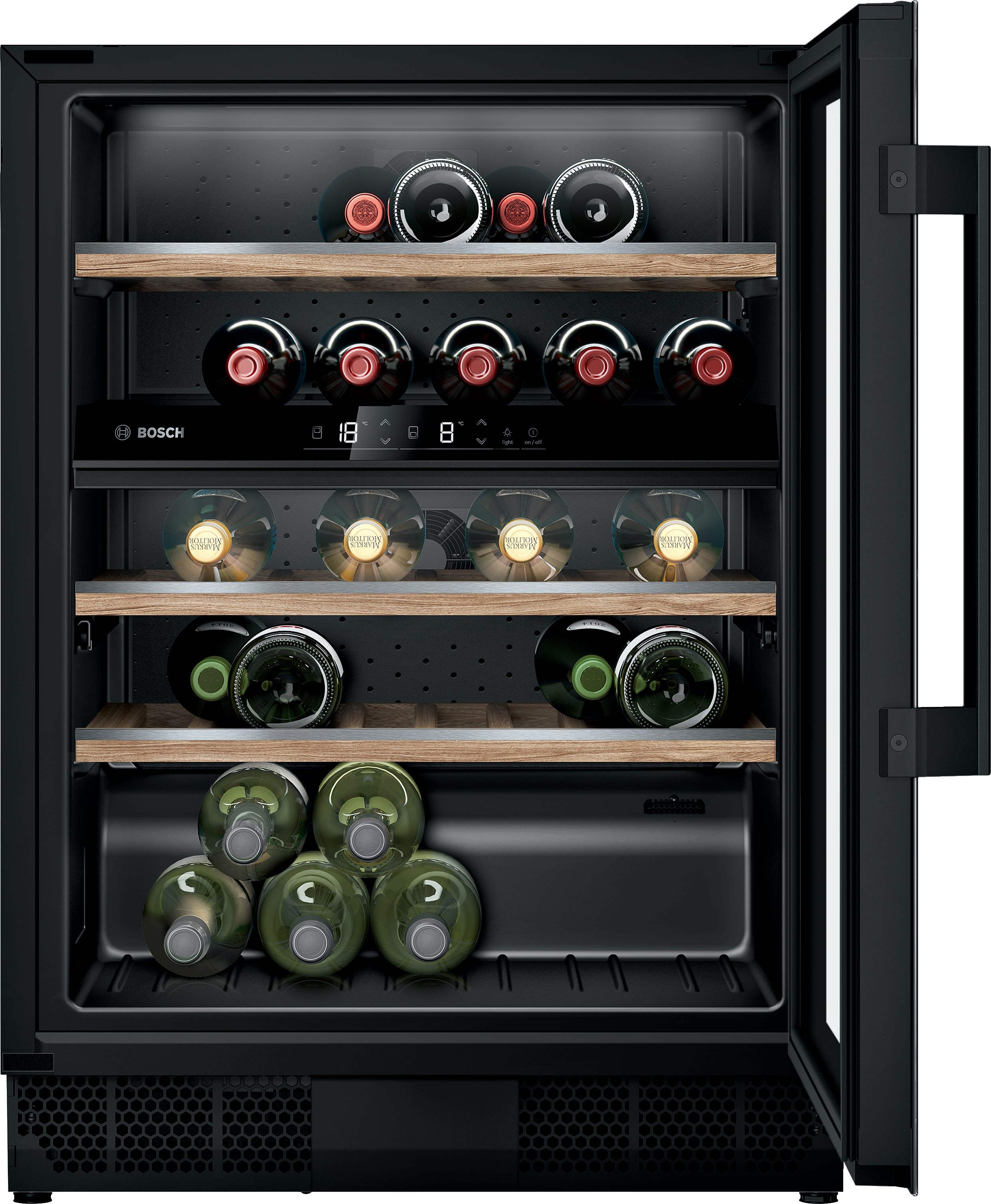 BOSCH ROBERT - BOSKUW21AHG0 WeinkA1/4hlschrank int 2Z 5Ablagefl 44Fl