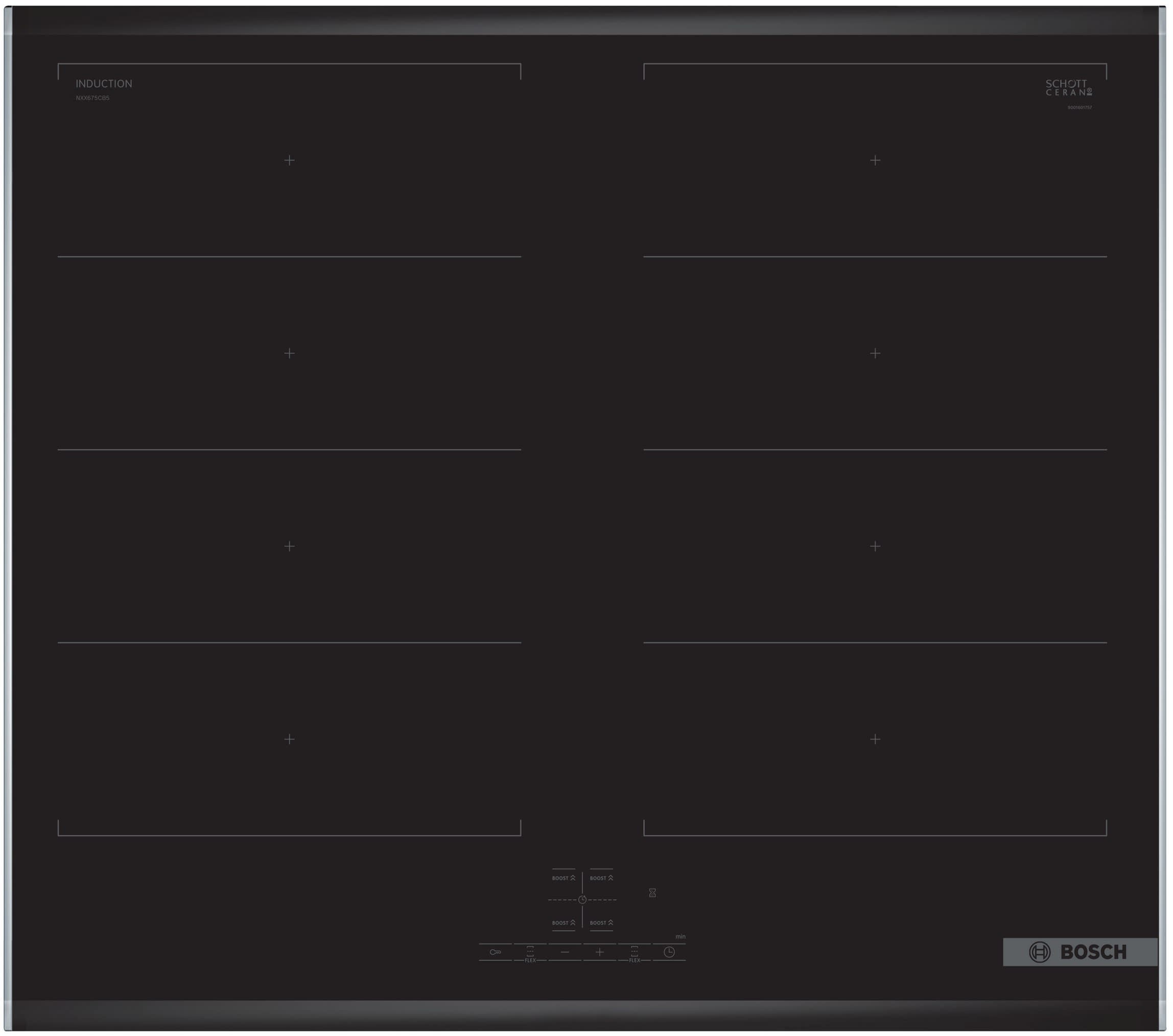 BOSCH ROBERT - BOSNXX675CB5E Glaskeramik Kochfeld 60cm 2xFlex Indukti