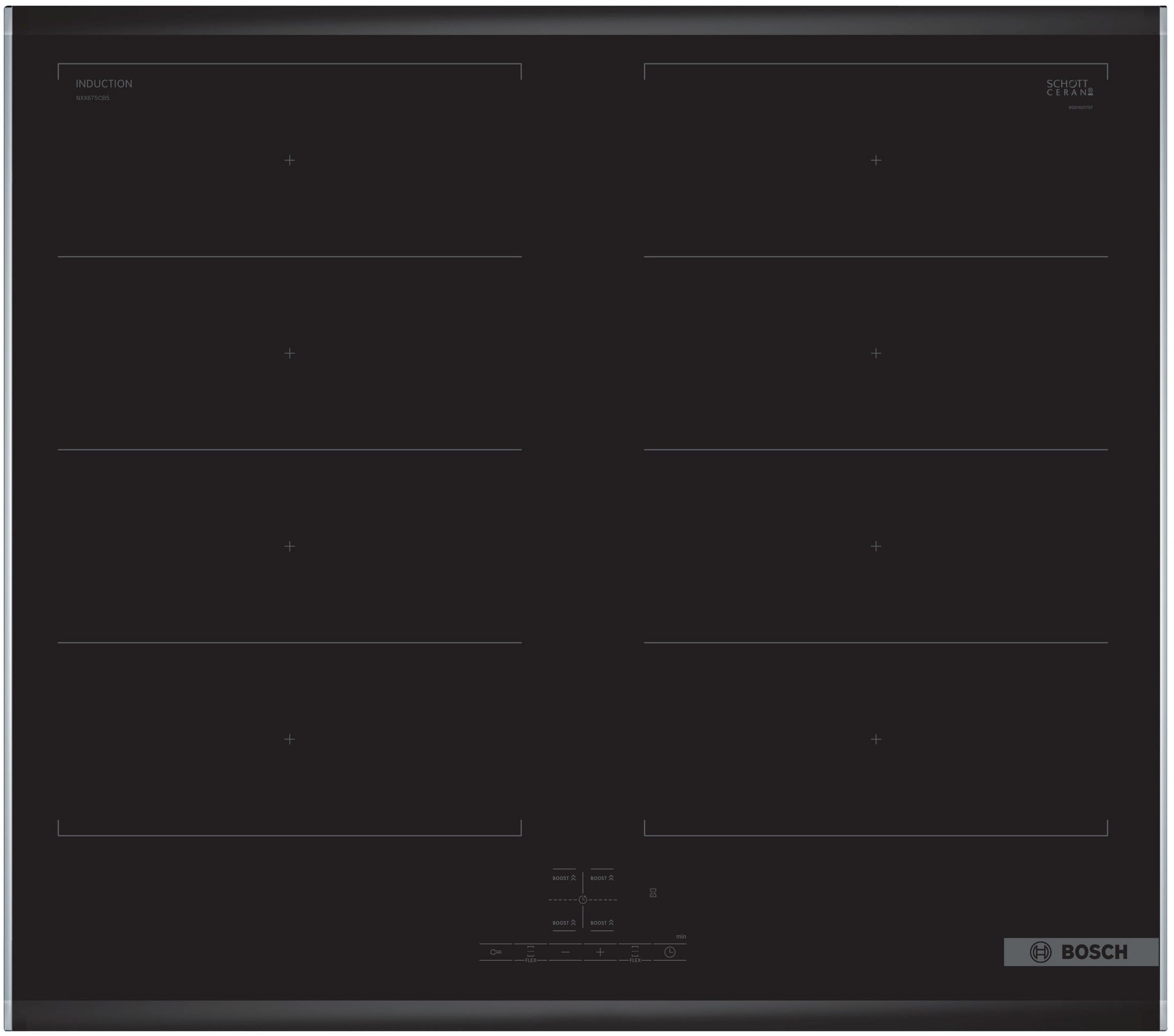 BOSCH ROBERT - BOSNXX675CB5E Glaskeramik Kochfeld 60cm 2xFlex Indukti