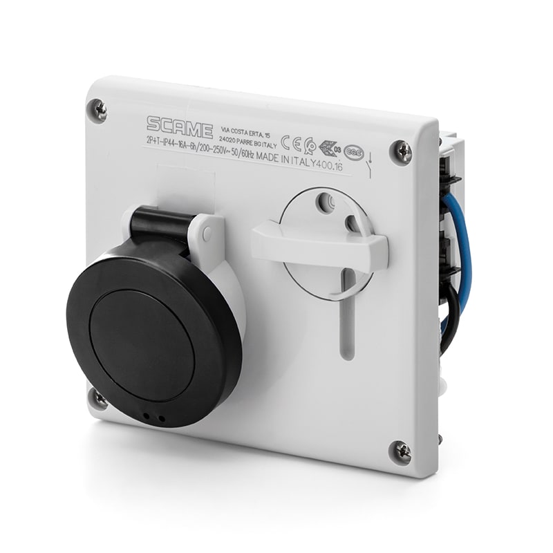 SCAME PARRE SPA - SCA400.16877 PRESA INCASSO OMNIA 3P+N 16A 5H IP44