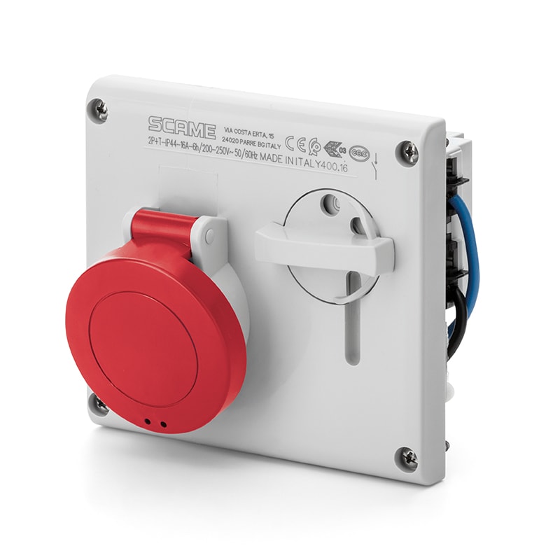 SCAME PARRE SPA - SCA400.1687 PRESA INCASSO OMNIA 3P+N 16A 6H IP44