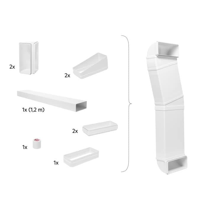 AEG HAUSGERATE - AGZ902986614 Umluft-Installations-Kit best.aus 2 Rohr
