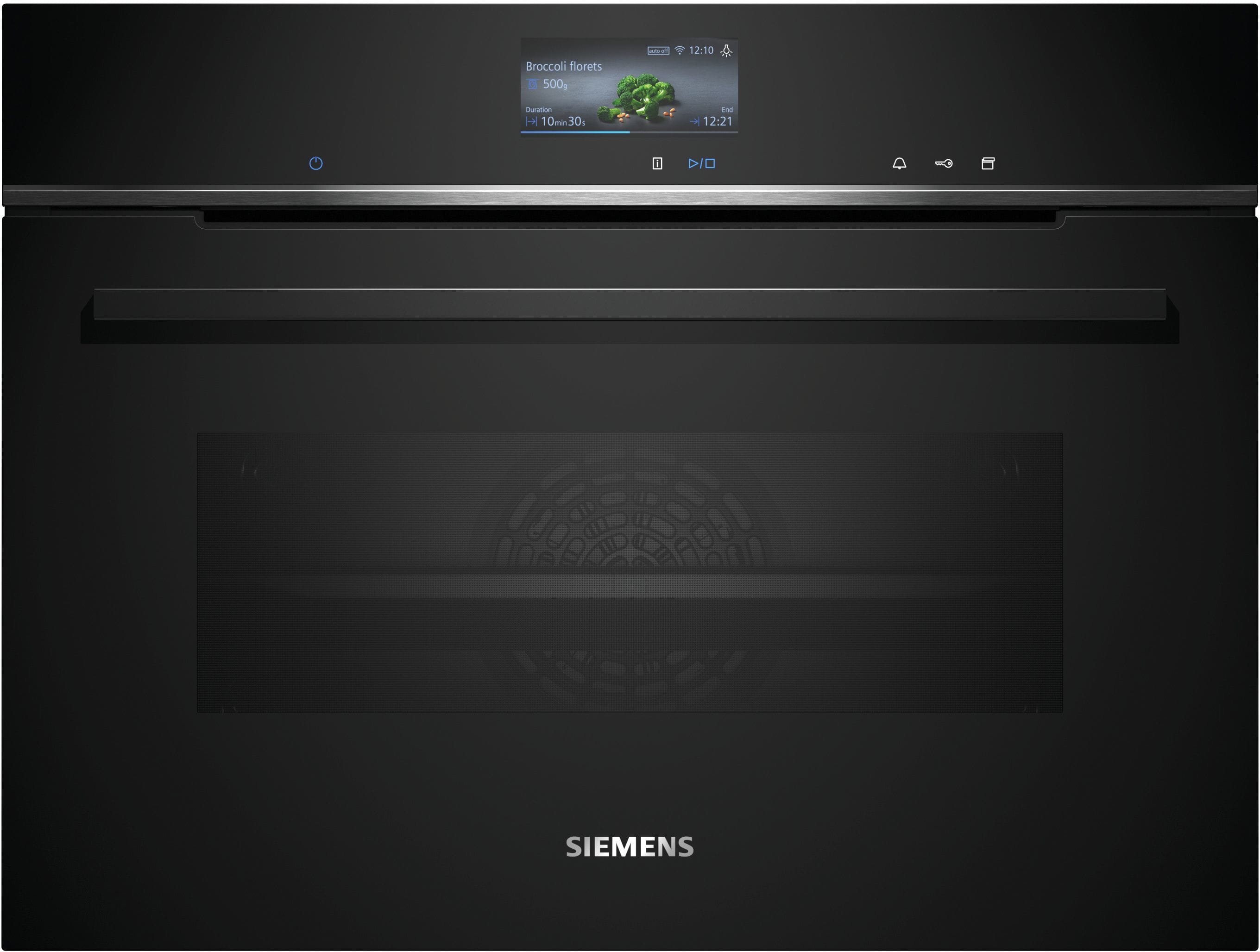 Siemens Hausgerate - SIZCS736G1B1 Kompaktdampfbackofen 4D 21BA 47L EcoClea