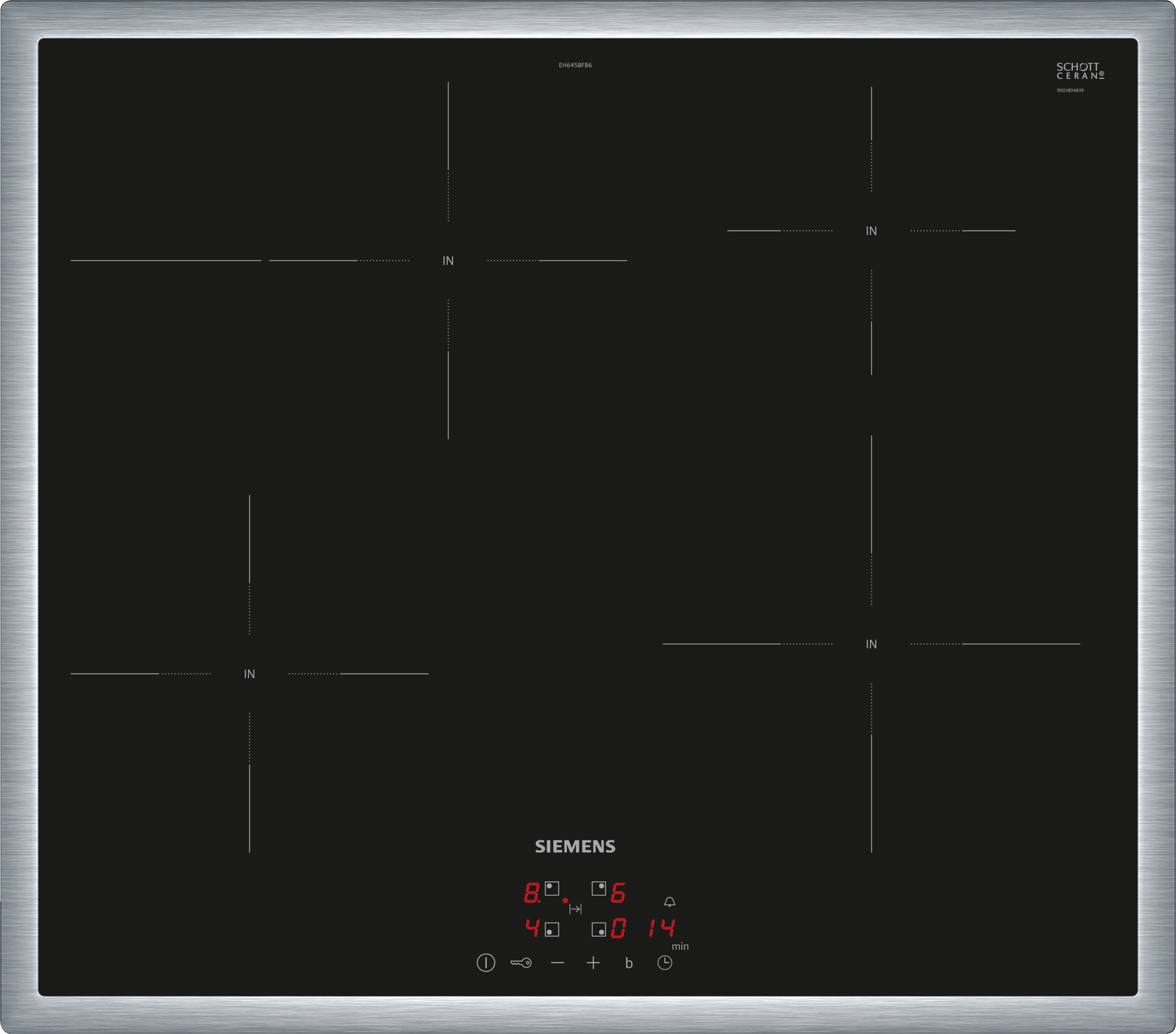 Siemens Hausgerate - SIZEH645BFB6E Glaskeramik Kochstelle 60cm Induktion Br
