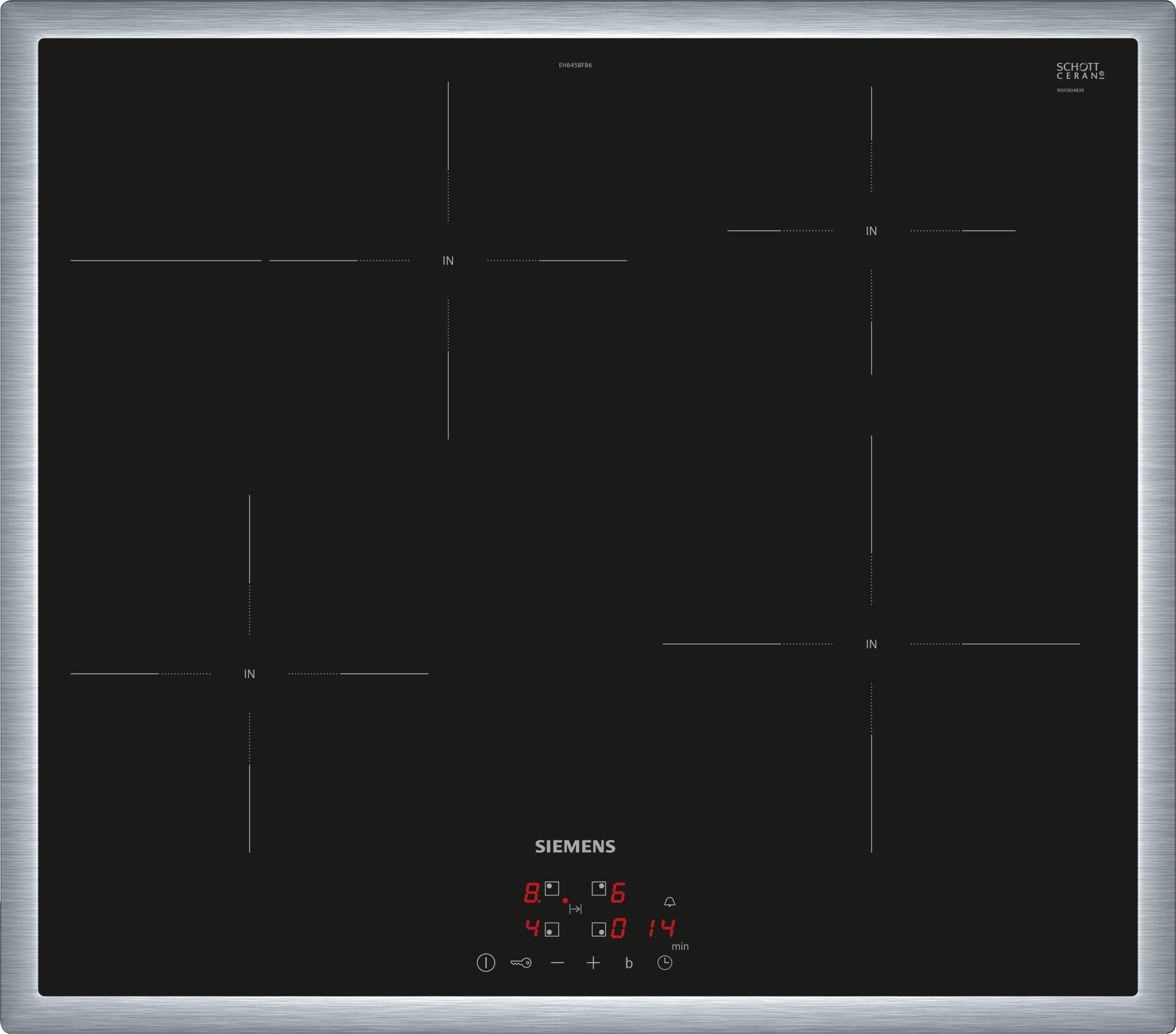 Siemens Hausgerate - SIZEH645BFB6E Glaskeramik Kochstelle 60cm Induktion Br