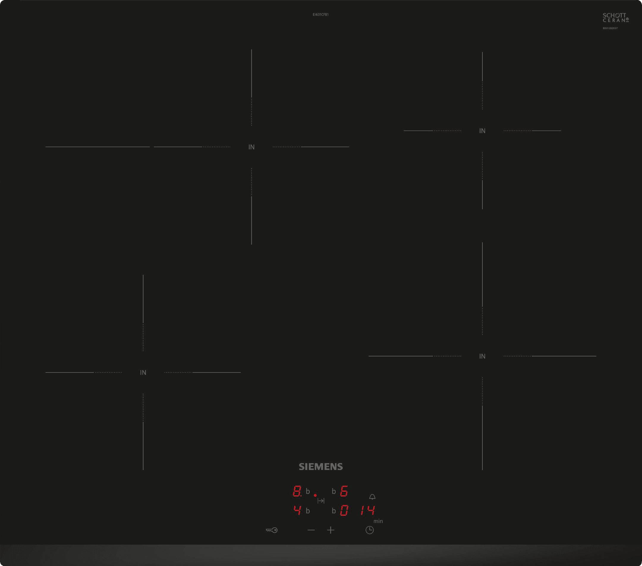 Siemens Hausgerate - SIZEI631CFB1E Glaskeramik Kochfeld 60cm Induktion BrA