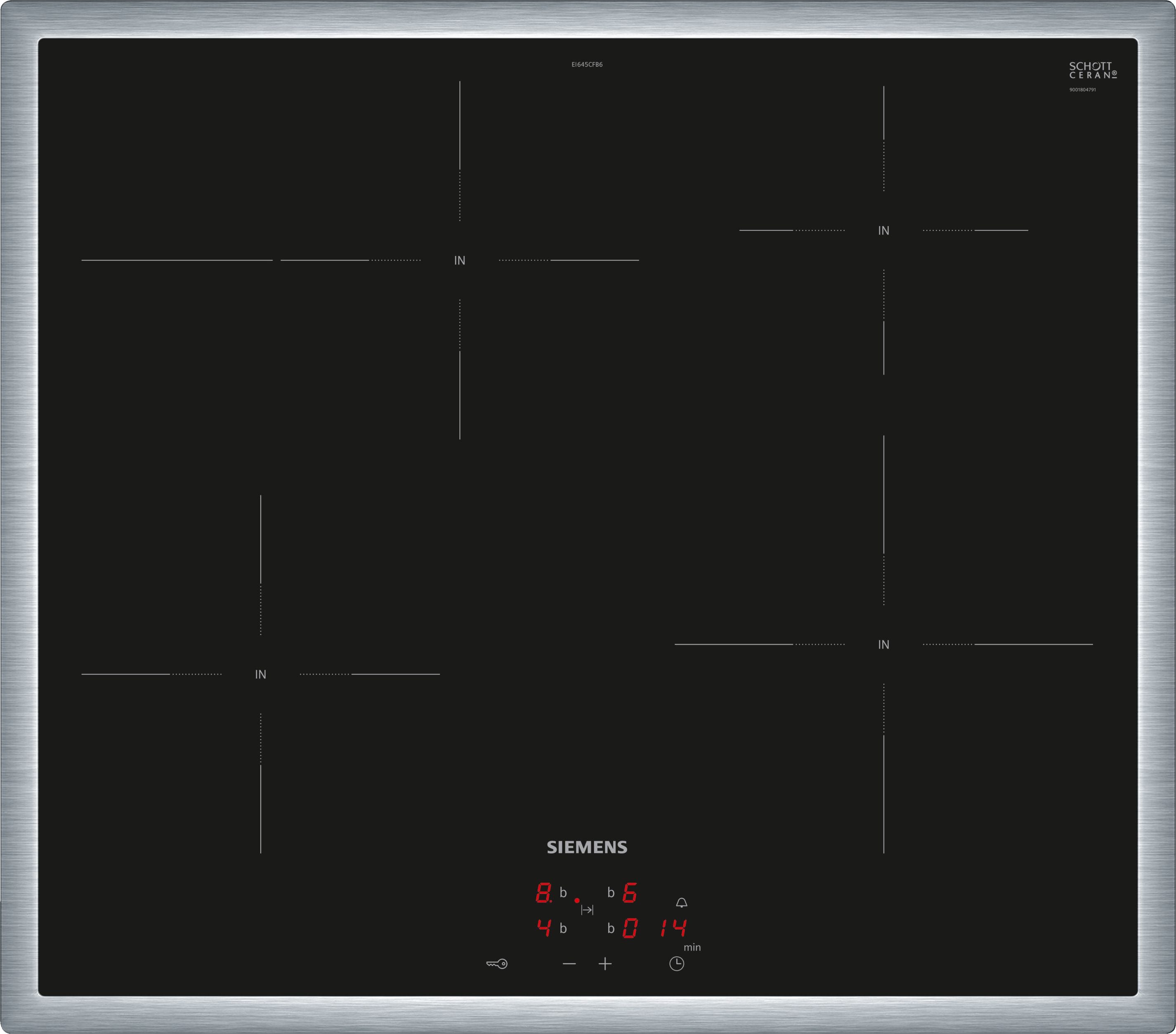 Siemens Hausgerate - SIZEI645CFB6E Glaskeramik Kochfeld 60cm Induktion BrA