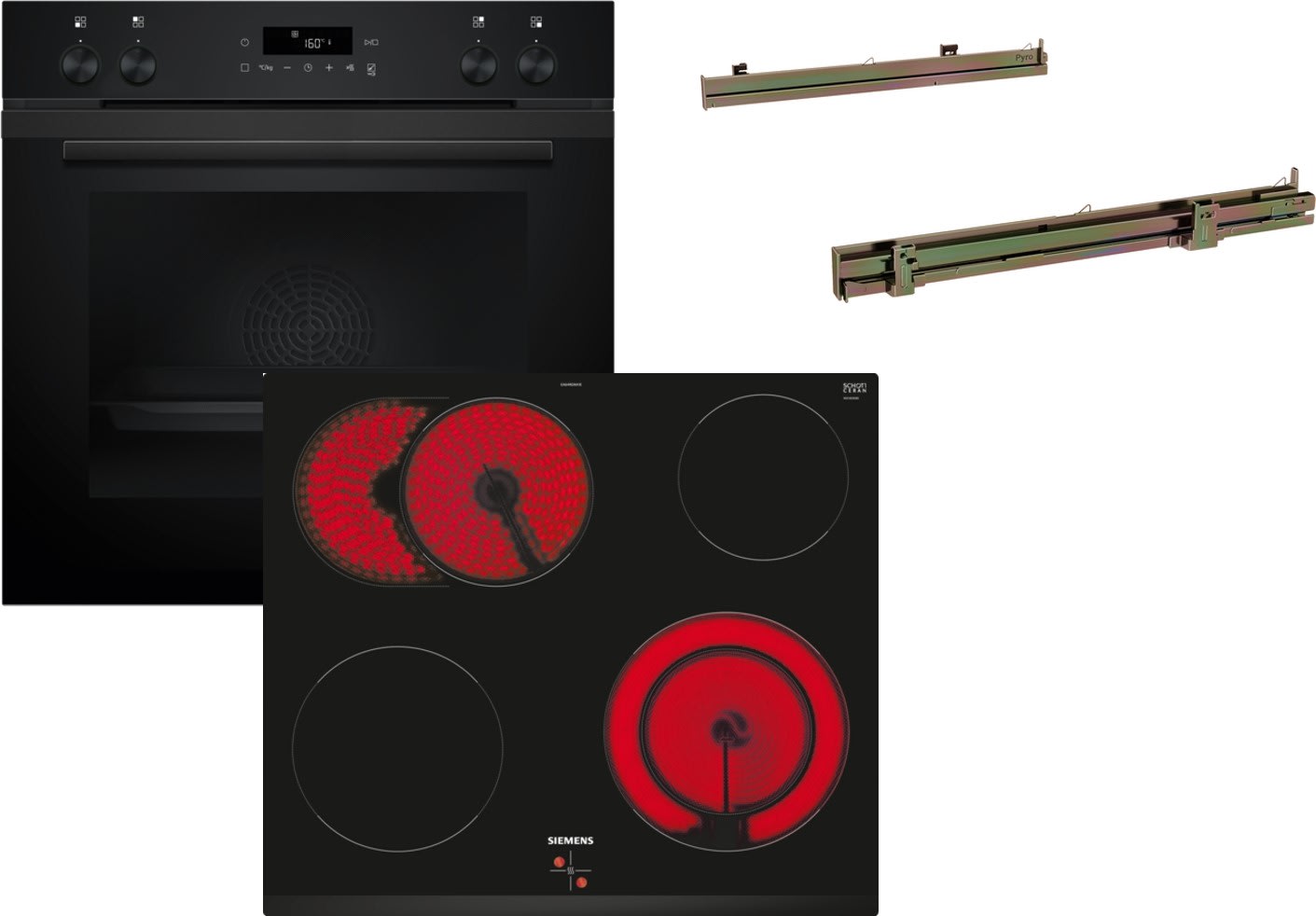 Siemens Hausgerate - SIZPYROSETSW2 E-Herd Set: HE271ABB3 + EA631GNA1E + HZ6