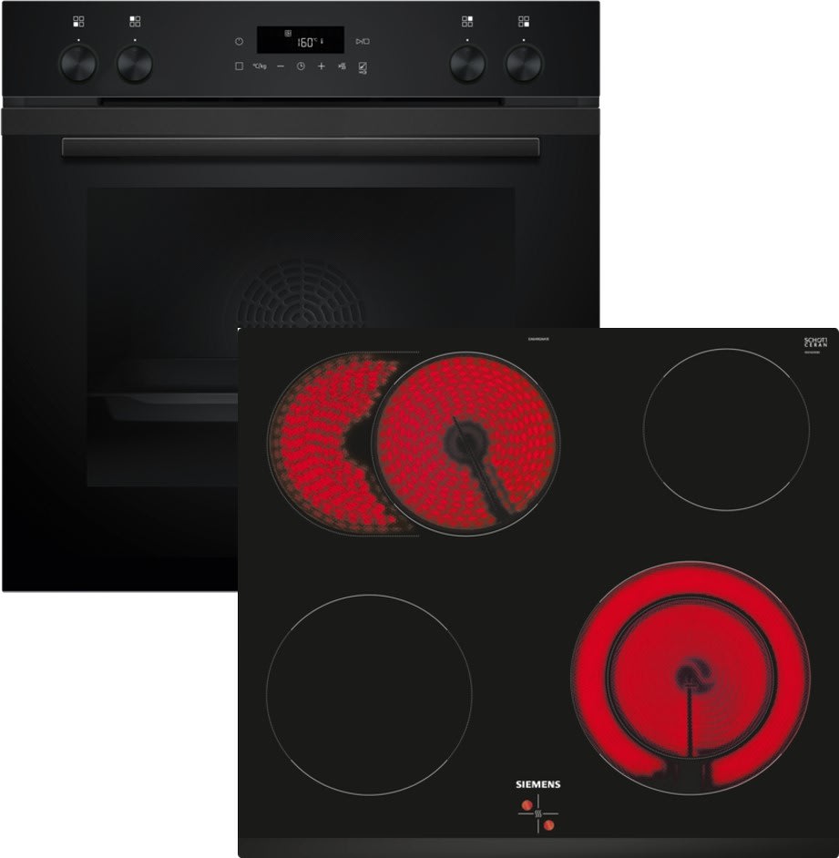 Siemens Hausgerate - SIZPQ212KAAB E-Herd Set: HE271ABB3 + EA631GNA1E schwa