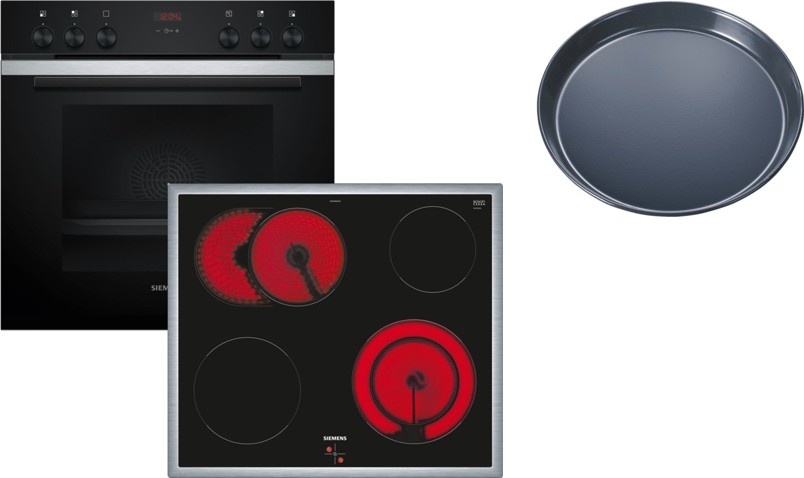 Siemens Hausgerate - SIZEQ211KB01B E-Herd Set: HE213BBS3 + EA64RGNA1E + HZ6