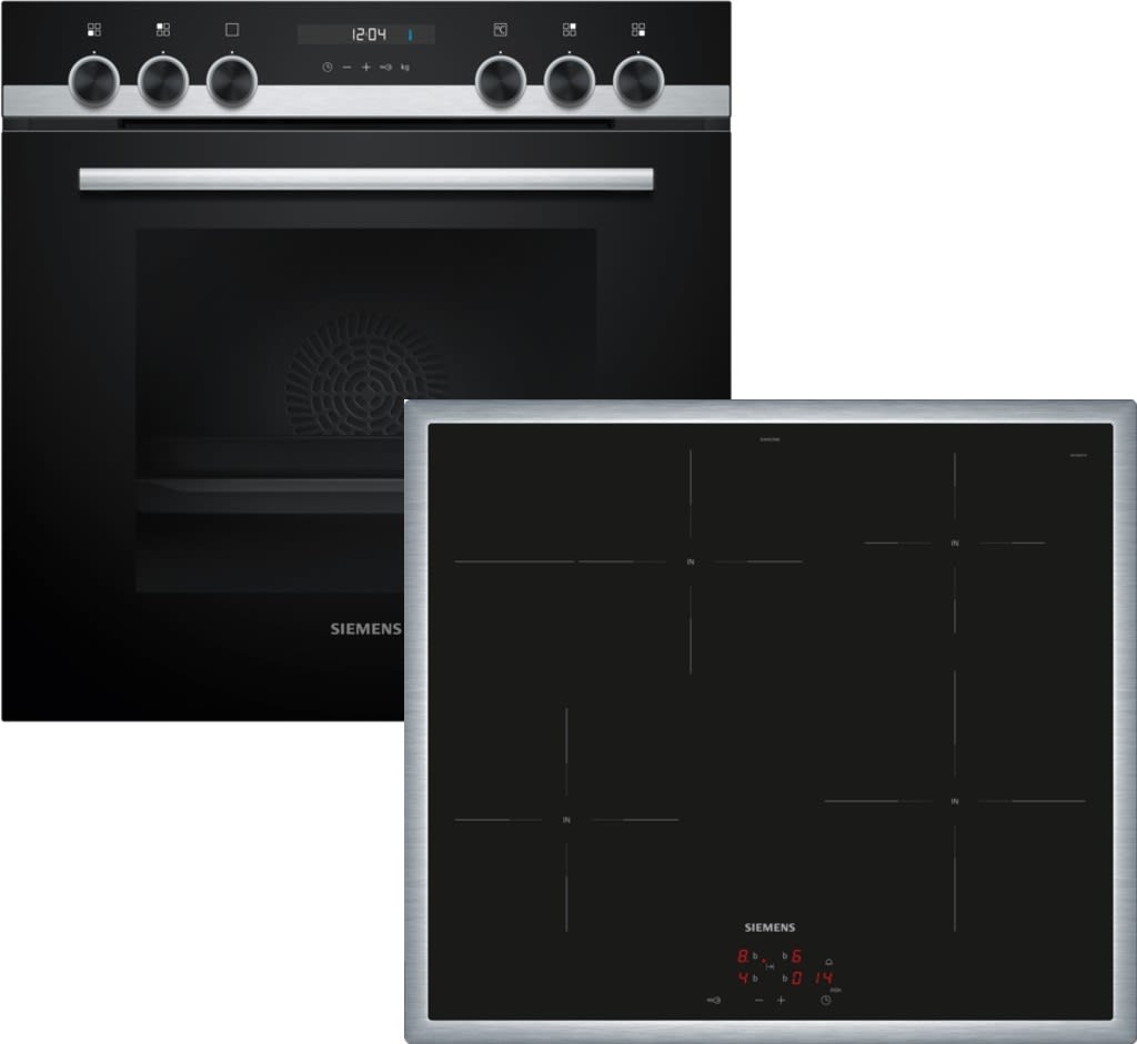Siemens Hausgerate - SIZEQ522IB01 E-Herd Set: HE517BBS4 + EI645CFB6E sw-ed