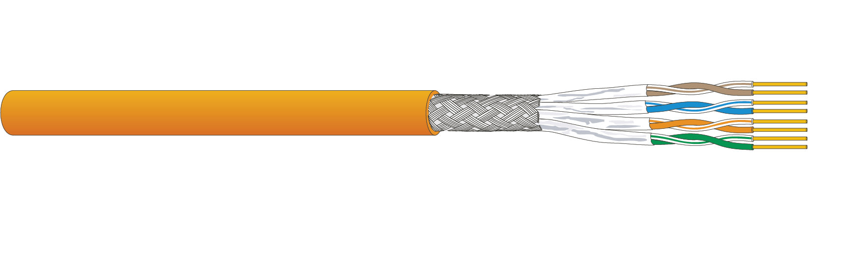 DATWAYLER - DAT17740000CK Datenkabel Kat7A S/FTP simplex 4x2xAWG22