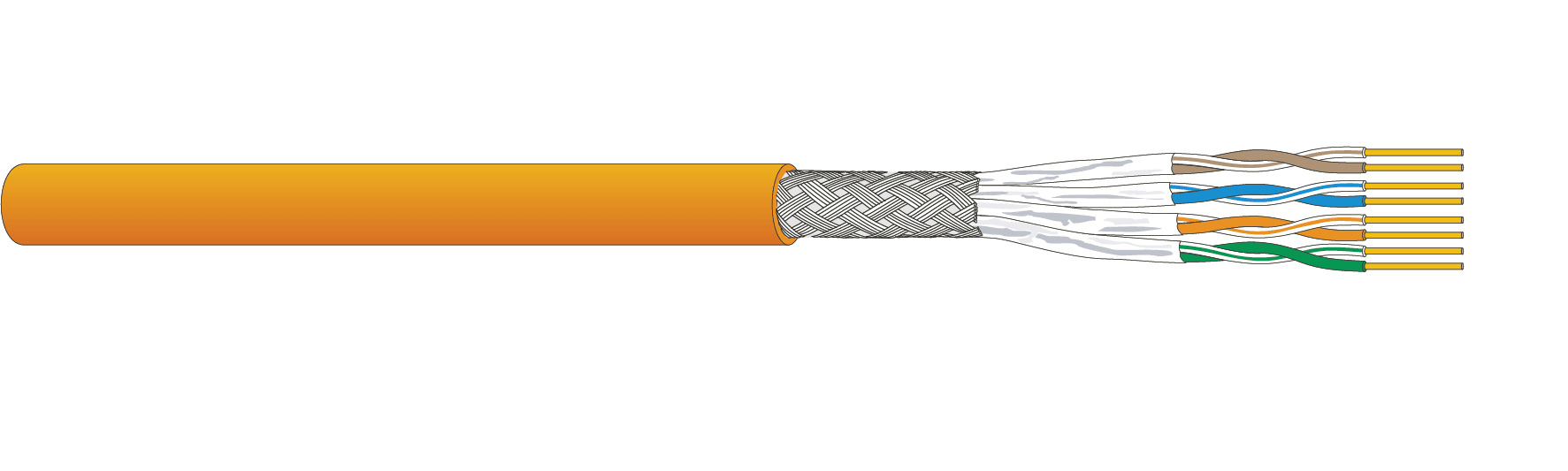 DATWAYLER - DAT17740000BK Datenkabel Kat7A S/FTP simplex 4x2xAWG22