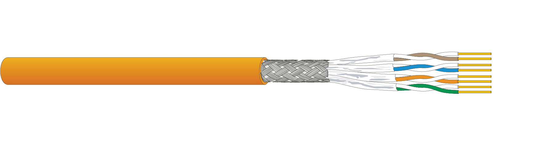 DATWAYLER - DAT18292400CL Datenkabel Kat6A S/FTP simplex 4x2xAWG23