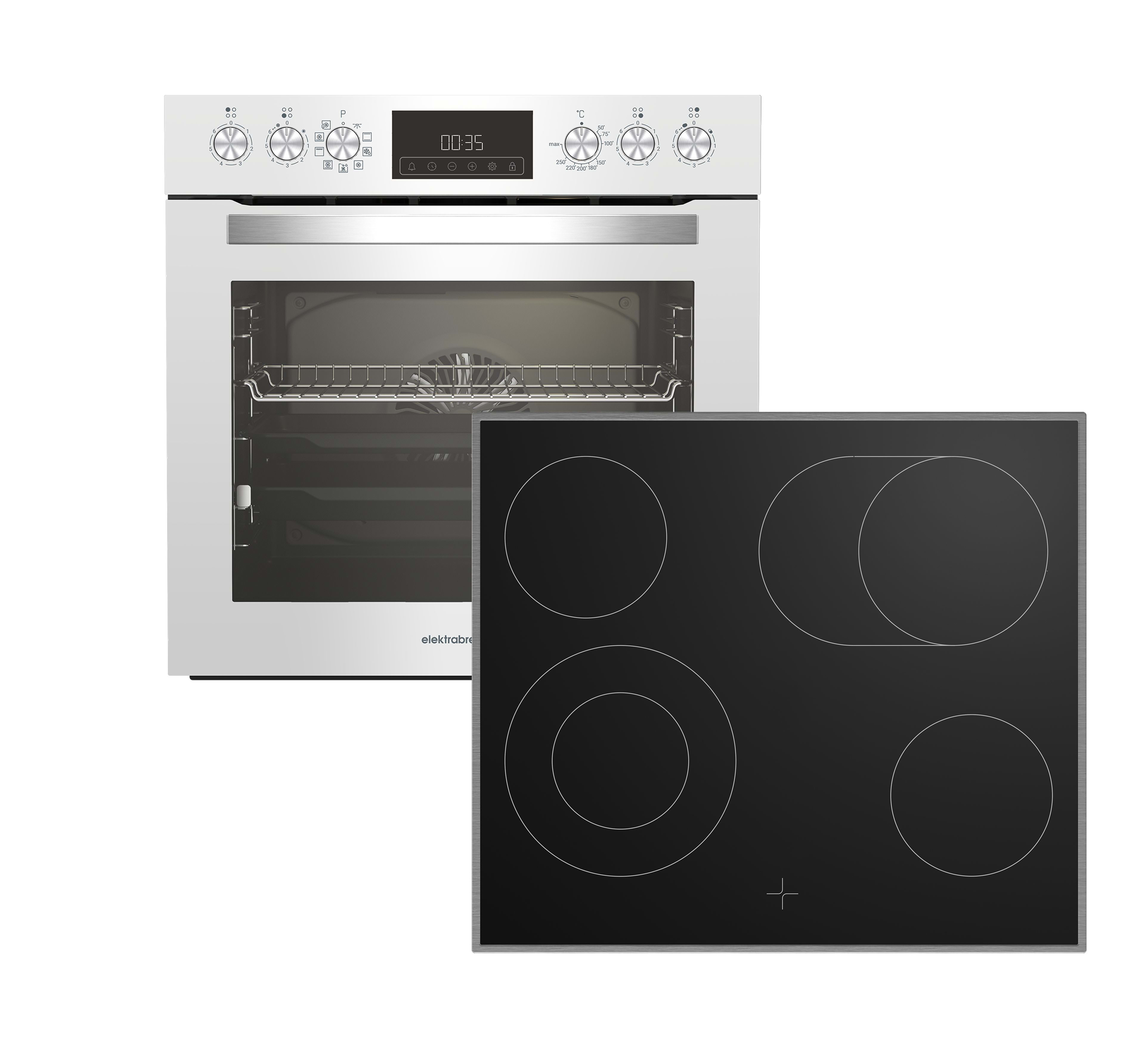 ELEKTRA BREGENZ - EKR7768287695 Einbauherd 3D 9BA EasyClean weiA+ Glask