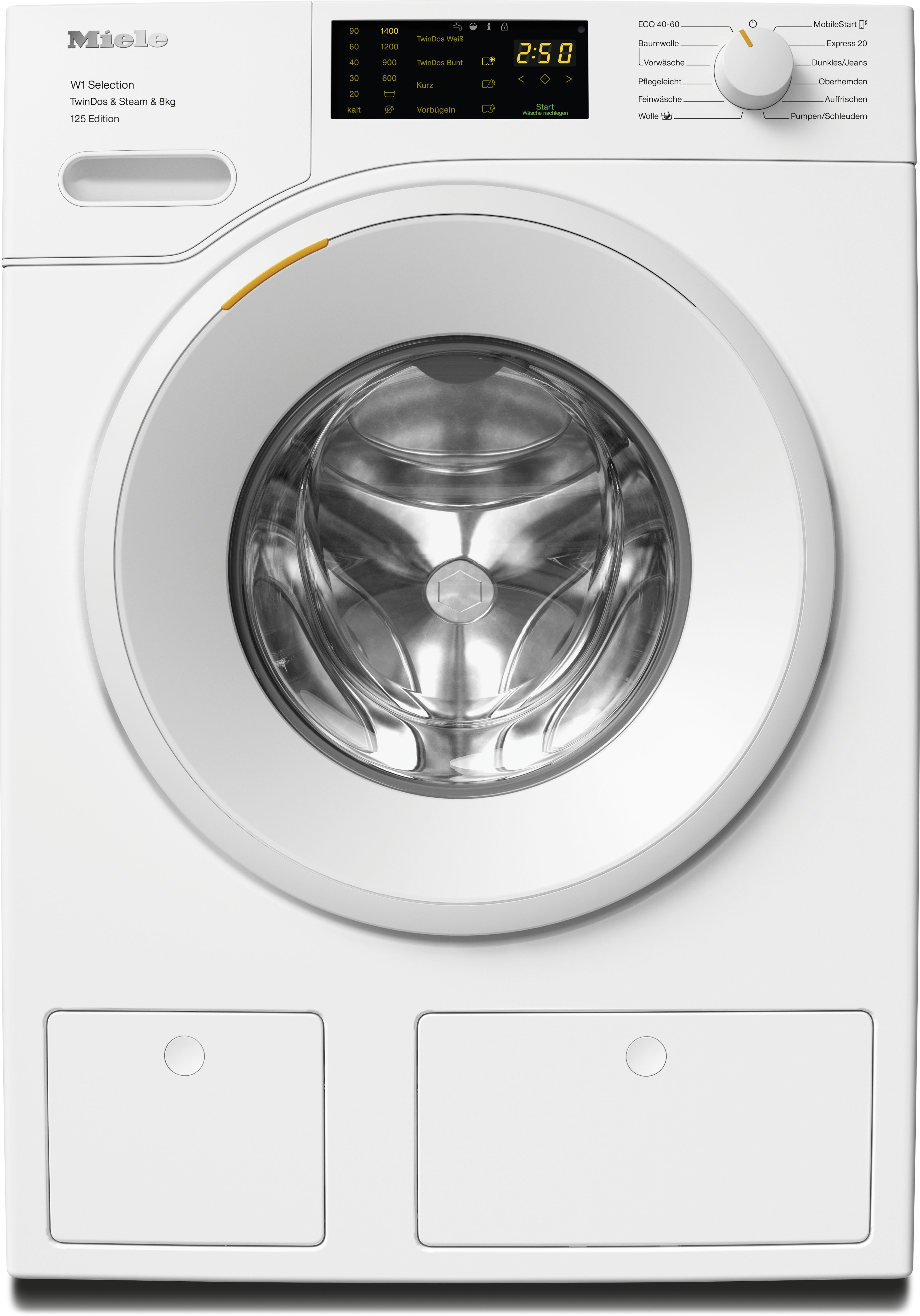 Miele - MIE12397150 VG!S Waschmaschine 1400U/min 8kg Disp Tw