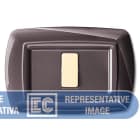 ELETTROCANALI - ETNECL2592AN PLACCA TONDO 2 MOD.ALLUMINIO NOTTE