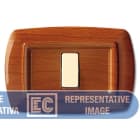 ELETTROCANALI - ETNECL2592LC PLACCA TONDO 2 MOD.LEGNO CHIARO