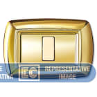 ELETTROCANALI - ETNECL2593OR PLACCA TONDO 3 MODULI ORO