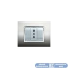 ELETTROCANALI - ETNECL3084AS PLACCA NEWPRESTIGE 4 MOD.ACCIAIO SAT.