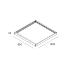 NOVALUX SPA - NOX102086.01 BOX PER INST. PLAFONE THE PANEL 600X600