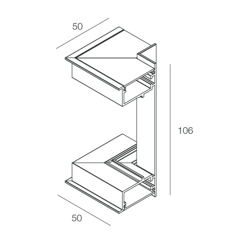 NOVALUX SRL - NOX111426.01 RECTA: STRIP ANG.I 50X50 BI